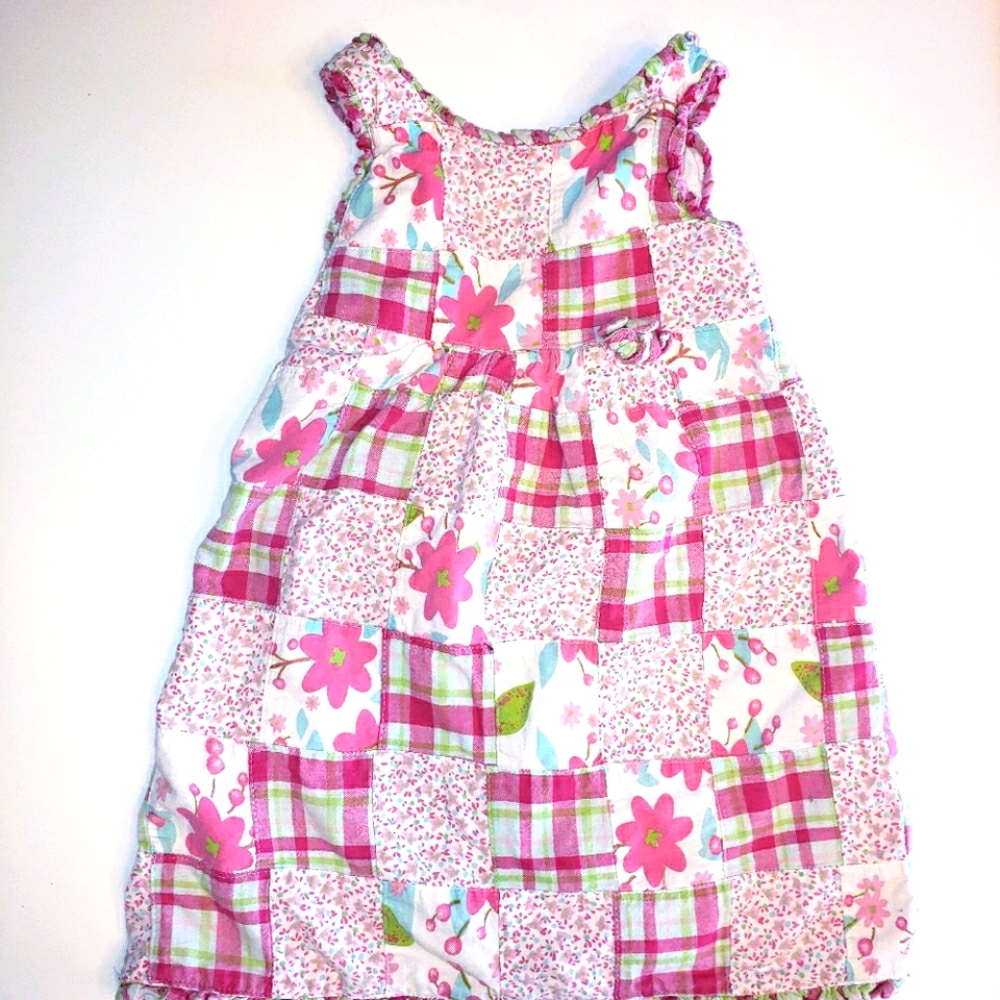 Savannah floral and plaid dress